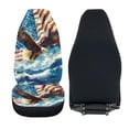 thumbnail image 6 of XYZCANDO Decorative Car Front Seat Covers Auto Truck SUV, Breathable Easy Install Front Car Seat Covers 2 pcs Polyester Fabric Eagle Pattern Design, 6 of 10