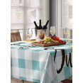 thumbnail image 6 of Sunflower Table Cloth, Teal Green Check You Are My Sunshine Bee Waterproof Tablecloth for Rectangle Tables, Reusable Washable Fabric Table Cover for Restaurant Kitchen Dining Tables 60"x102", 6 of 6