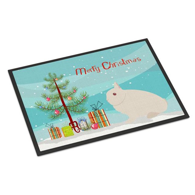 Carolines Treasures BB9331JMAT Hermelin Rabbit Christmas Indoor or Outdoor Mat - 24 x 36 in.