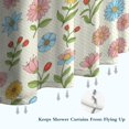 thumbnail image 6 of Pioneer Flower Floral Print Pattern Shower Curtain 84"x72", Bathroom Decorative Shower Curtain Set with 12 Hooks, Waterproof Washable, 6 of 6