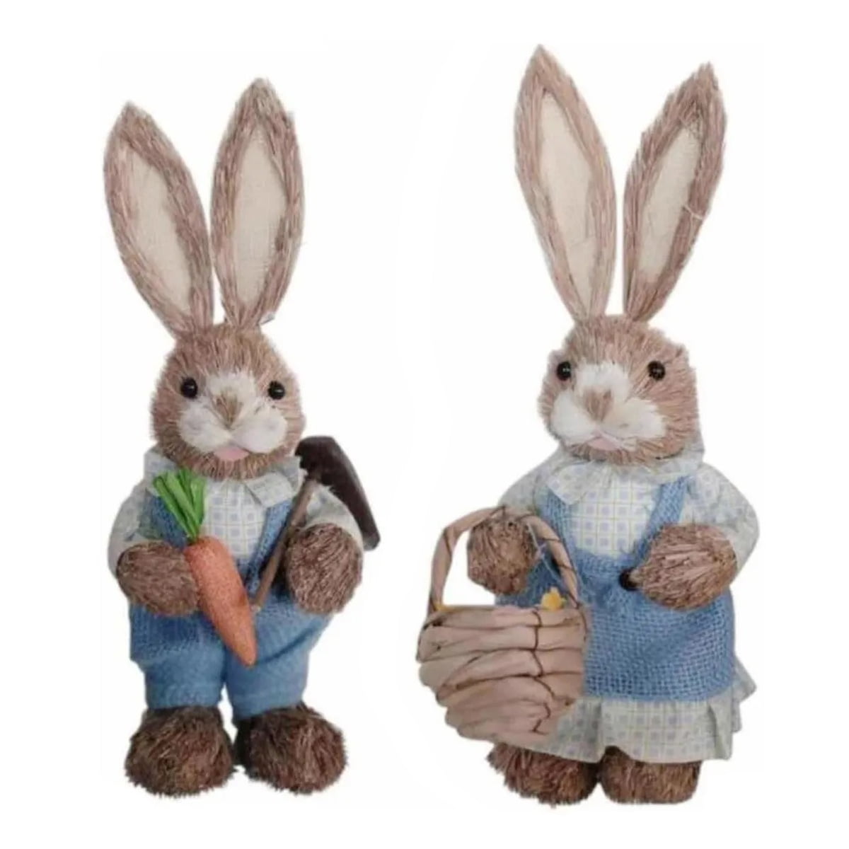 2pcs Easter decorations Easter Simulation Bunny Couple Home Garden