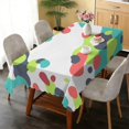 thumbnail image 6 of Rectangular Tablecloth 60x84 Inch – Waterproof Polyester Printed Table Cover, Wrinkle Resistant, Washable for Kitchen & Dining, Colorful Geometry Fluid Print, 6 of 6