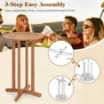 thumbnail image 6 of Gymax 39'' Outdoor Acacia Wood Bar Table w/ Slatted Tabletop for Garden Deck, 6 of 9