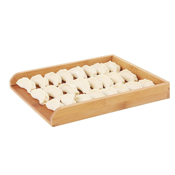 Omeite Bamboo Wooden Wonton Frozen Dumpling Tray (Single Layer)