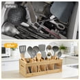 thumbnail image 6 of Sentryse Utensil Holder for Kitchen Counter, Extra Large Kitchen Utensil Organizer with 8 Compartments, Wooden Utensil Holder with Diatomite Base, 6 of 9