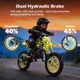 thumbnail image 3 of Gpower 49cc Dirt Bike for Kids 6-15,2-Stroke Gas Powered Mini Dirt Bike,1.5L Fuel Capacity,1-Seater,Yellow, 3 of 8