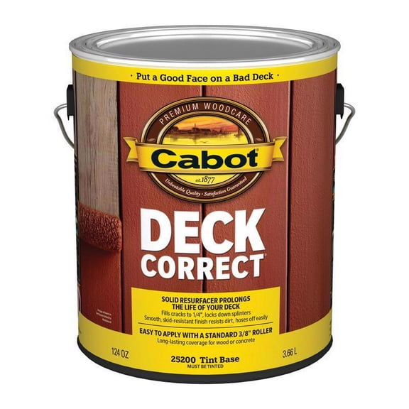 1 gal Cabot Stains 25200 Tint Base Deck Correct Deck Coating