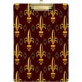 thumbnail image 1 of FMSHPON Fleur De Lis Flower Floral Print Clipboard Hardboard Wood Nursing Clip Board and Pull for Standard A4 Letter 13x9 inches, 1 of 8
