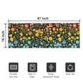 thumbnail image 5 of Bohemian Retro Floral Non-Slip Entryway Door Mat,Boho Indoor Decor Durable Low Plush Door Mat,Washable Welcome Rug for Patio Hallway Home Decor 16x47 Inches, 5 of 7