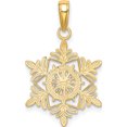 thumbnail image 4 of 14K Yellow Gold Snowflake Pendant (25 X 16) Made In United States k4744, 4 of 6