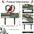 thumbnail image 2 of StlyGar Graves Cemetery Decorations,Cardinals Memorial Grave Markers for Cemetery Memorial Stakes Metal Grave Decorations,Outdoor Outside Yard Garden O, 2 of 8