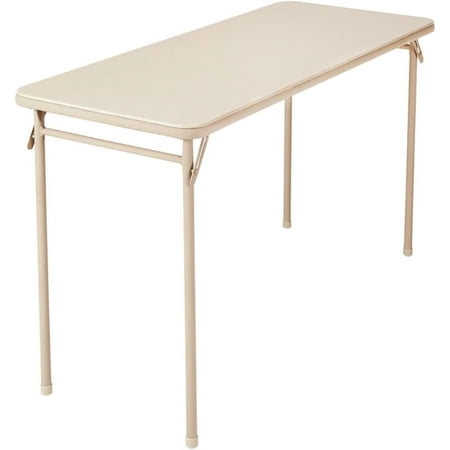 Folding Serving Table, 20" x 48", Antique Linen