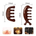 thumbnail image 3 of Brown Wooden Five-Tooth Dolphin Massage Comb For Hair Care And Scalp Relaxation, 3 of 8