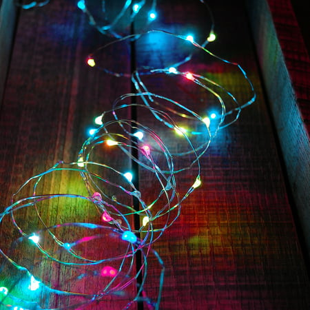 LumaBase Battery Operated Submersible Mini String Lights, Multi Color, 2-Count (80 (Best Strings For Taylor Gs Mini)