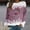 D-Pink, variant on Azrian Women’s Christmas Holiday Clothing Women's Fashion Printed Loose T-shirt Long Sleeves Blouse Round Neck Casual Tops