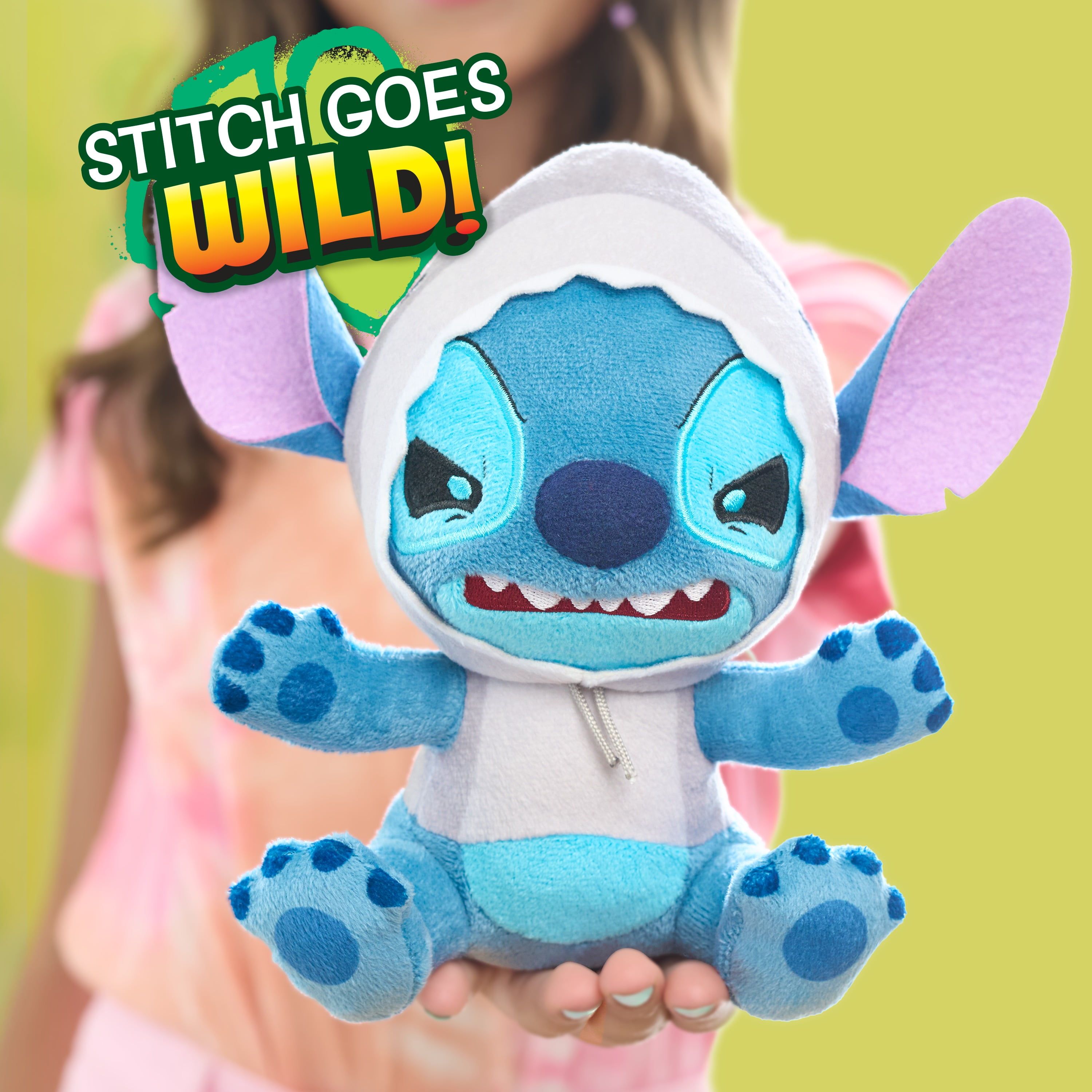 Disney Stitch Goes Wild Small Plush - Stitch Shark, Cute & Fluffy, For Kids, Fans & Collectors
