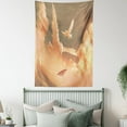 thumbnail image 3 of Fantasy Art House Decor Tapestry, Phoenix Bird Shaped Fluffy Cloud in Sunset with Plane Freedom Paint, Wall Hanging for Bedroom Living Room Dorm Decor, 60W X 80L Inches, Cream Blue, by Ambesonne, 3 of 5