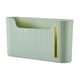 thumbnail image 2 of Organizador de bolsas de basura de pared, estante metálico con cesta de plástico, diseño de 2 niveles, resistente, ideal para cocina, despensa, balcón, moderno y compacto, perfecto para, 2 of 8