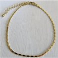 thumbnail image 4 of Simple Woman Anklets Casual/Sporty Golden Silver Color Chain Women 14K Yellow Gold Ankle Bracelet Jewelry, 4 of 6