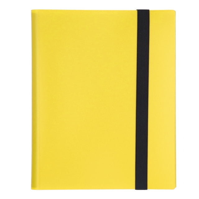 Classeur de Cartes à Collectionner, Classeur de Cartes Grande Capacité 20 Pages Couverture Colorée pour la Maison pour Carte de Jeu Jaune