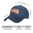 thumbnail image 5 of DouZhe Adjustable Washed Cotton Baseball Cap - Open Entry Sign Prints Vintage Dad Hat Unisex Sports Caps (Blue), 5 of 7