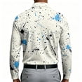 thumbnail image 4 of CCRFTGI Long Sleeve Polo Shirts for Men Performance Golf Shirt Quick Dry Moisture Wicking Fashion Print T-Shirt Khaki 3XL, 4 of 4