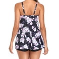 thumbnail image 3 of Women's Tankini Bathing Suits Two-Piece Tummy Control Swim Dress High Waist Printing Padded Swimsuits with Boyshorts, 3 of 8