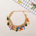 thumbnail image 1 of Pulsera de enlace Boho Cadena brazalete Metal Friendshiphraty Friendship Multicolor Bangle para el compromiso de aniversario Decoración del día, 1 of 8