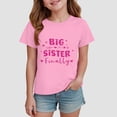 thumbnail image 2 of eileial Cute Shirts for Girls Big Sister Shirt Baby Girl Announcement Toddler Shirts Sibling Reveal Short Sleeve Cute Tee,Pink 13-14Years, 2 of 5