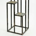 thumbnail image 2 of Miekor Furniture 47.25" 4 Tier Gray Stone Slab Black / Gold Cast Metal Plant Stand 60862, 2 of 5
