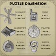 thumbnail image 3 of Set de rompecabezas Nordistrict Fun Metal Brain Teaser con estante, 3 of 8