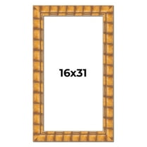 16x31 Frame Beige Real Wood Picture Frame Width 3 inches | Interior Frame Depth 0.5 inches |
