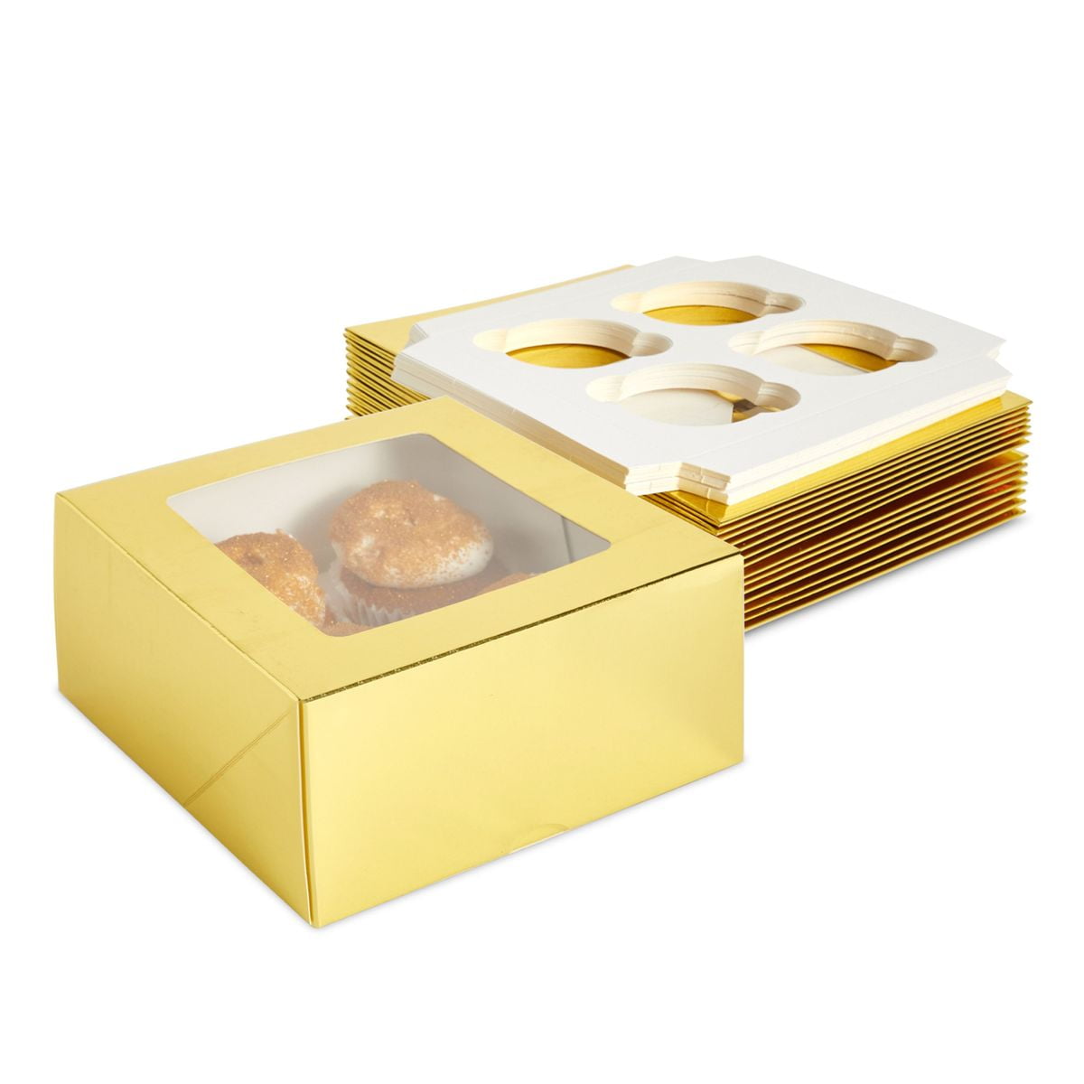 10pcs Mini Square Cupcake Boxes Clear Plastic Cake Pancake Packing Container Box 