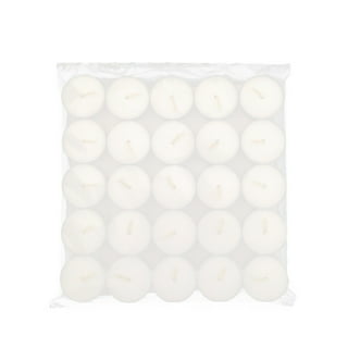 Ner Mitzvah Tea Light Candles - 100 Bulk Pack - White Unscented Travel, Centerpiece, Decorative Candle - 4.5 Hour Burn Time 