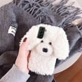thumbnail image 5 of Compatible with Galaxy S24 Case Cute Plush Furry Dog Phone Case for Women Girls Girly 3D Cartoon Kawaii Case Soft TPU Shockproof Protective Cover, White, 5 of 13