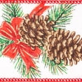 thumbnail image 2 of Vickerman 2.5" x 10 Yards White Pinecone and Red Bow Ribbon, 2 of 3