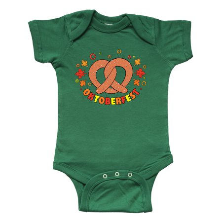 

Inktastic Oktoberfest with Pretzel and Leaves in Orange Red and Yellow Gift Baby Boy or Baby Girl Bodysuit