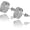 Big Silver Plated, variant on Leander Screw Back Earrings 14K Golden Plated 5A+ Cubic Zirconia Cluster Round Screw On Stud Earrings For Men Women Aretes De Hombre