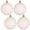 Shiny Pure White, variant on Christmas By Krebs 6" (150mm) Velvet Buff Ivory [2 Pieces] Extra Large Solid Oversized Huge Big Outdoor Plastic, UV Ball Ornament Hanging Tree Decorations