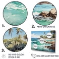 thumbnail image 3 of Designart "Breezy Turquoise Palm Trees In The Tropics I" Palms & Palm Trees Floater Framed Wall Art Prints, 3 of 5