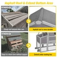thumbnail image 6 of Aivituvin Mobile Chicken Coop with Wheels & Run for Outdoor, Expandable Chicken House Poultry Cage with Nesting Box, Leakproof Pull-Out Tray & Weatherproof Roof, Gray, 6 of 8