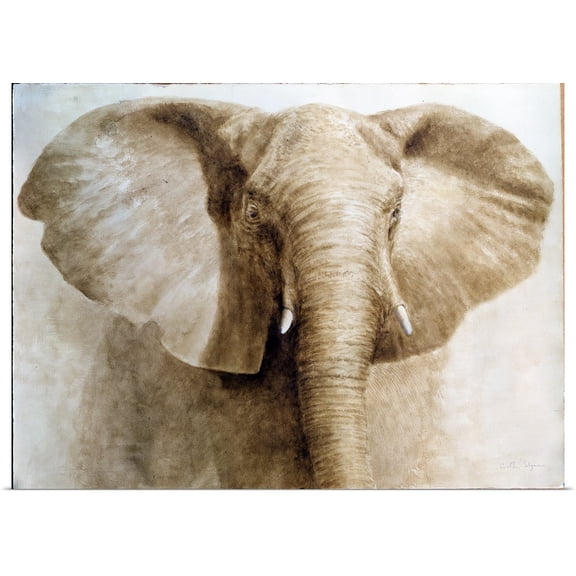 Great BIG Canvas | Rolled Lincoln Seligman Poster Print entitled Elephant, 2004