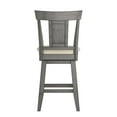 thumbnail image 5 of Weston Home Sheena Farmhouse Square Swivel Panel Back 24" Counter Height Stool, Antique Grey, 5 of 6