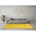 thumbnail image 3 of Ahgly Company Indoor Square Abstract Yellow Contemporary Area Rugs, 3' Square, 3 of 4
