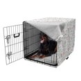 thumbnail image 5 of Fruit Dog Crate Cover, Soft Watermelon Pears Herbs Leaves Feathers Cucumber Juice Shake Apple, Easy to Use Pet Kennel Cover Small Dogs Puppies Kittens, 7 Sizes, Coral Mint Green White, by Ambesonne, 5 of 6