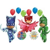 Mayflower Products PJ Masks Birthday Party Supplies Catboy, Owlette and Gekko Balloon Decorations