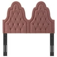 thumbnail image 4 of Tufted Headboard, Twin Size, Velvet, Pink, Modern Contemporary Urban Design, Bedroom Master Guest Suite, 4 of 9