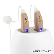 Neosonic Rechargeable Hearing Aids with Dual Microphone Noise Canceling for Seniors and Adults - MX