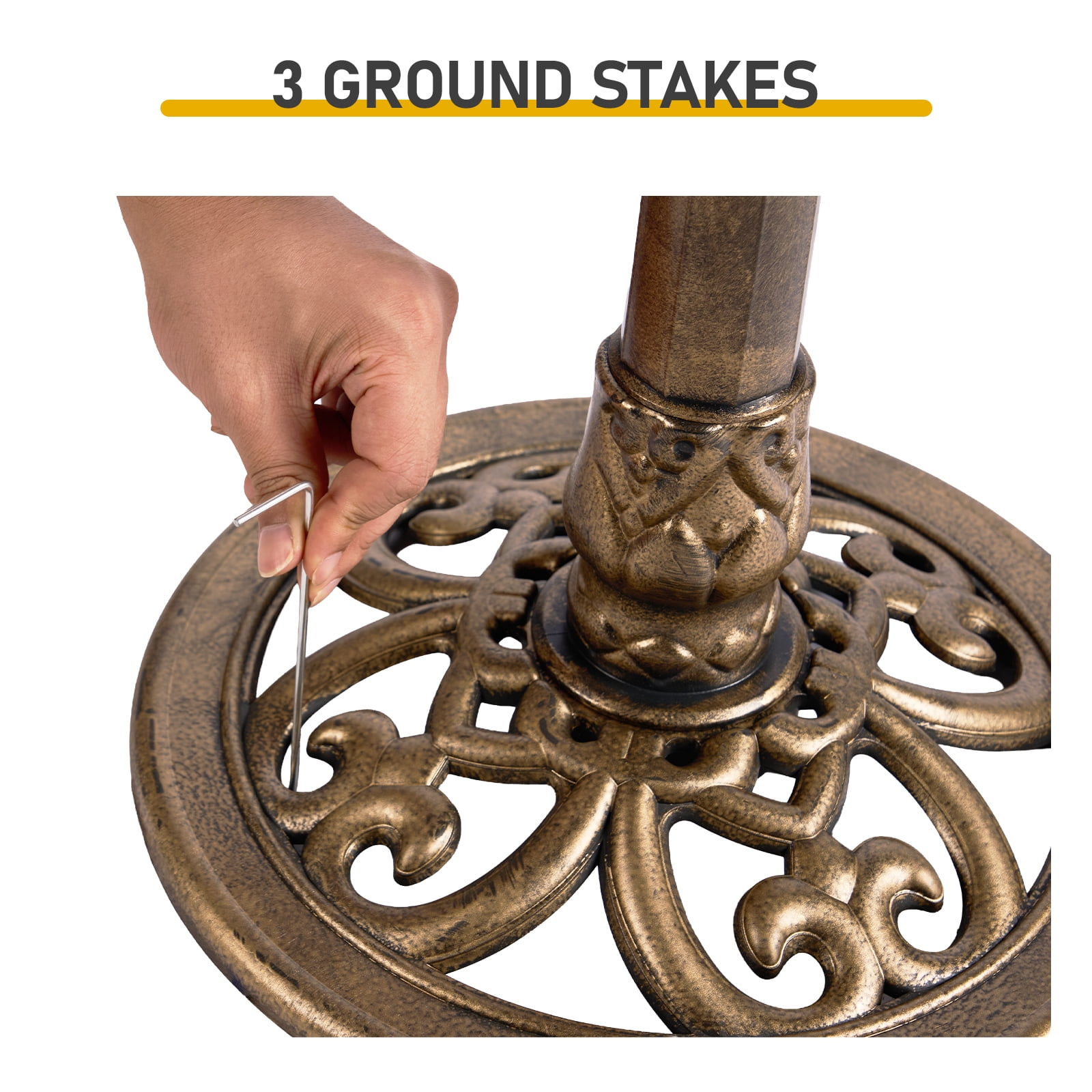 Resin Bird Bath With Lotus Edge & Feeder Tray, 50*50*86cm