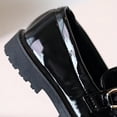 thumbnail image 4 of Miluxas Toddler Boys Girls Dress Shoes Little Kids Uniform Shoes formal Casual Wedding Church Loafer Flats Black 13.5(32), 4 of 9